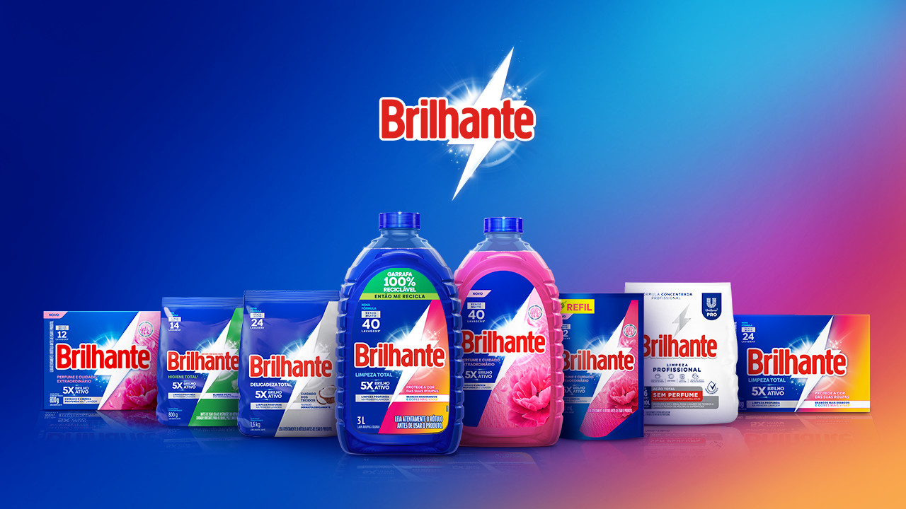 A gama de produtos Brilhante